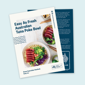 Easy As Fresh Australian Tuna poke bowl recipe cards x 100
